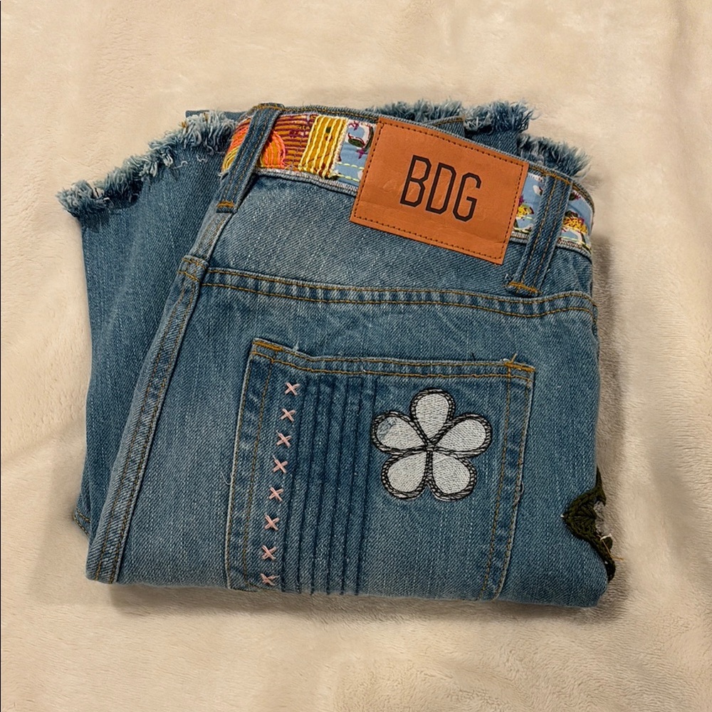 BDG Blue Jeans with Distressed Details